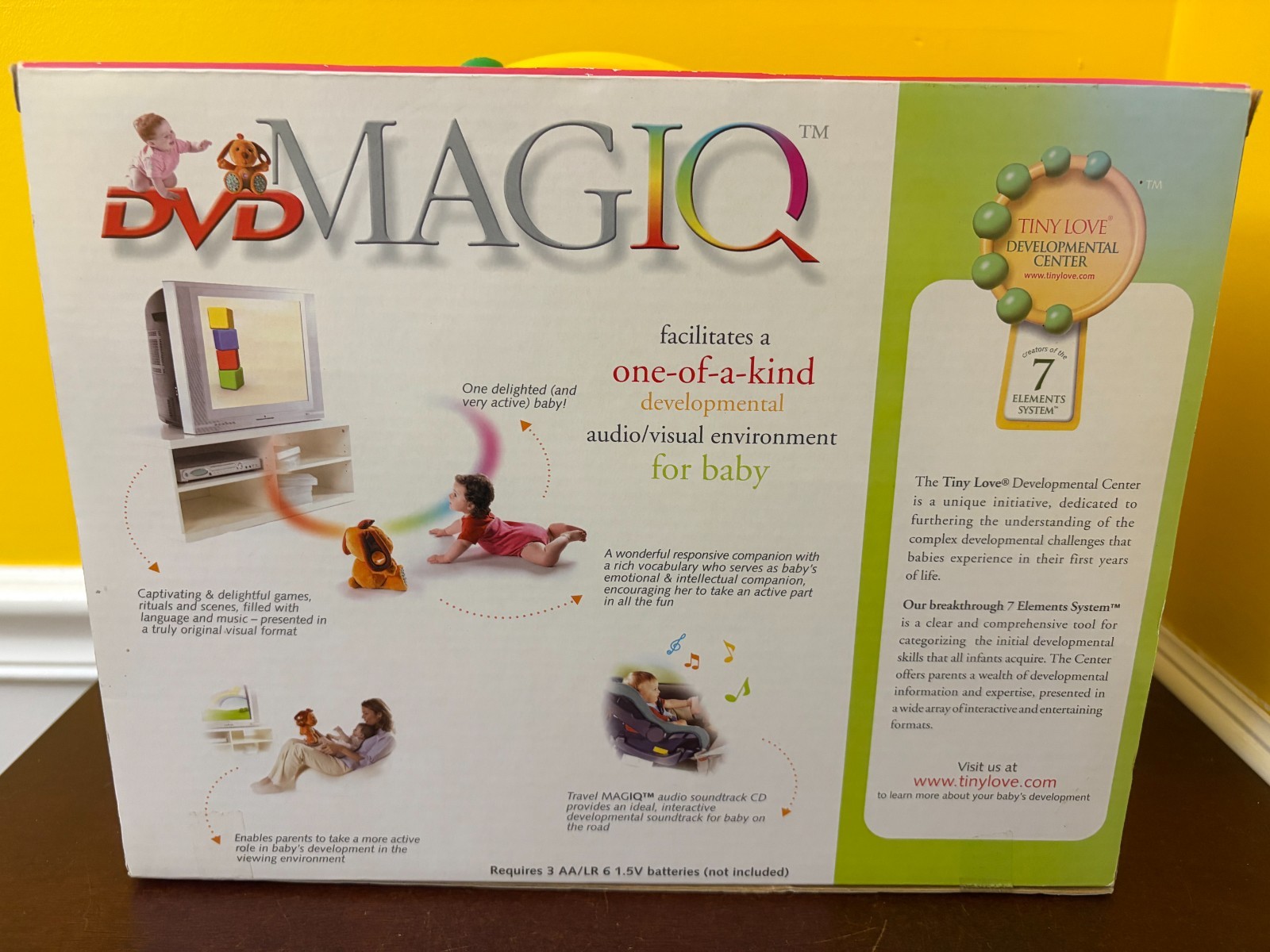 New 2005 Tiny Love MagIQ DVD Dog Plush 3-12 Month Developmental Interactive Toy