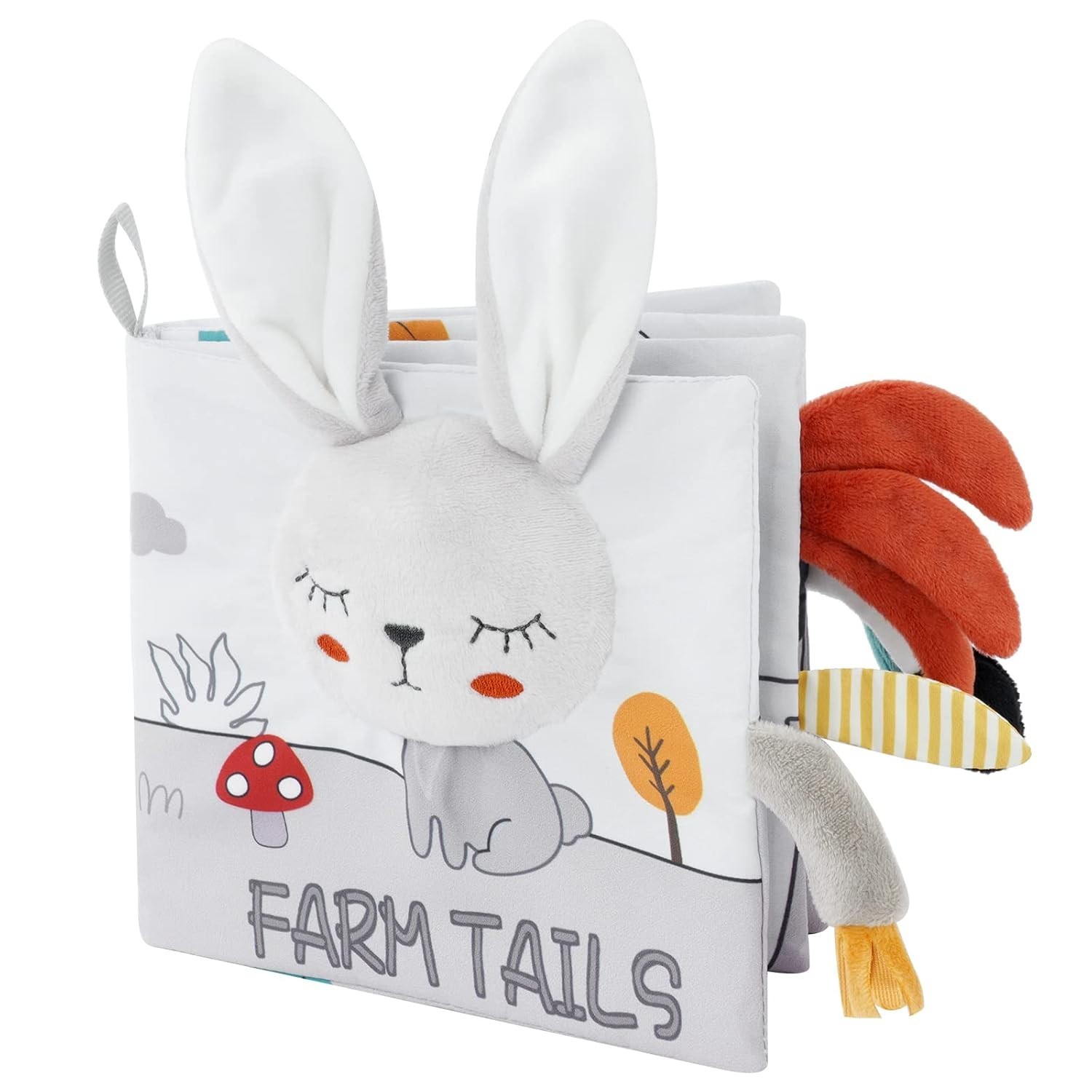 Portable 3D Sensory Cloth Book – Ideal for Babies 0-12 , Rabbit Character