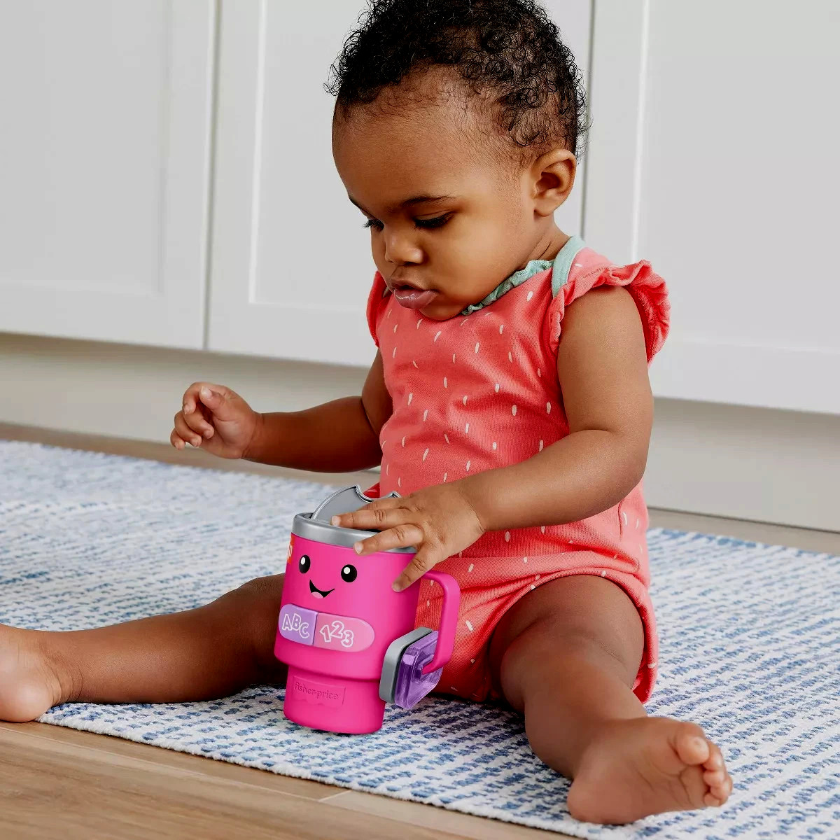 Fisher-Price Laugh & Learn Wake Pink Coffee Mug Interactive Sounds 🔥 SEALED