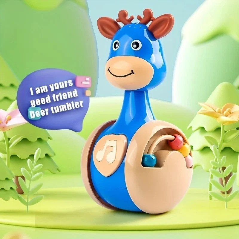 Roly Poly Baby Toys 6 to 12 Months, Tumbler Wobbler Toys for Infant Boy Girl