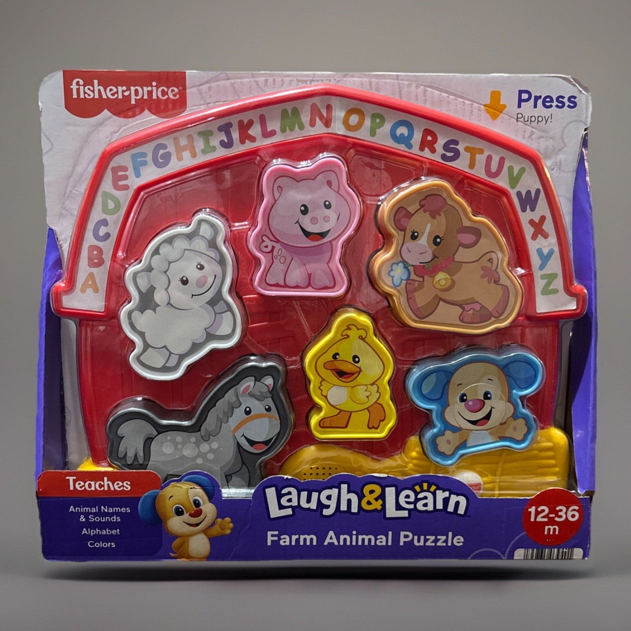 Fisher Price Laugh Learn Farm Animal Puzzle for Infants and Toddlers