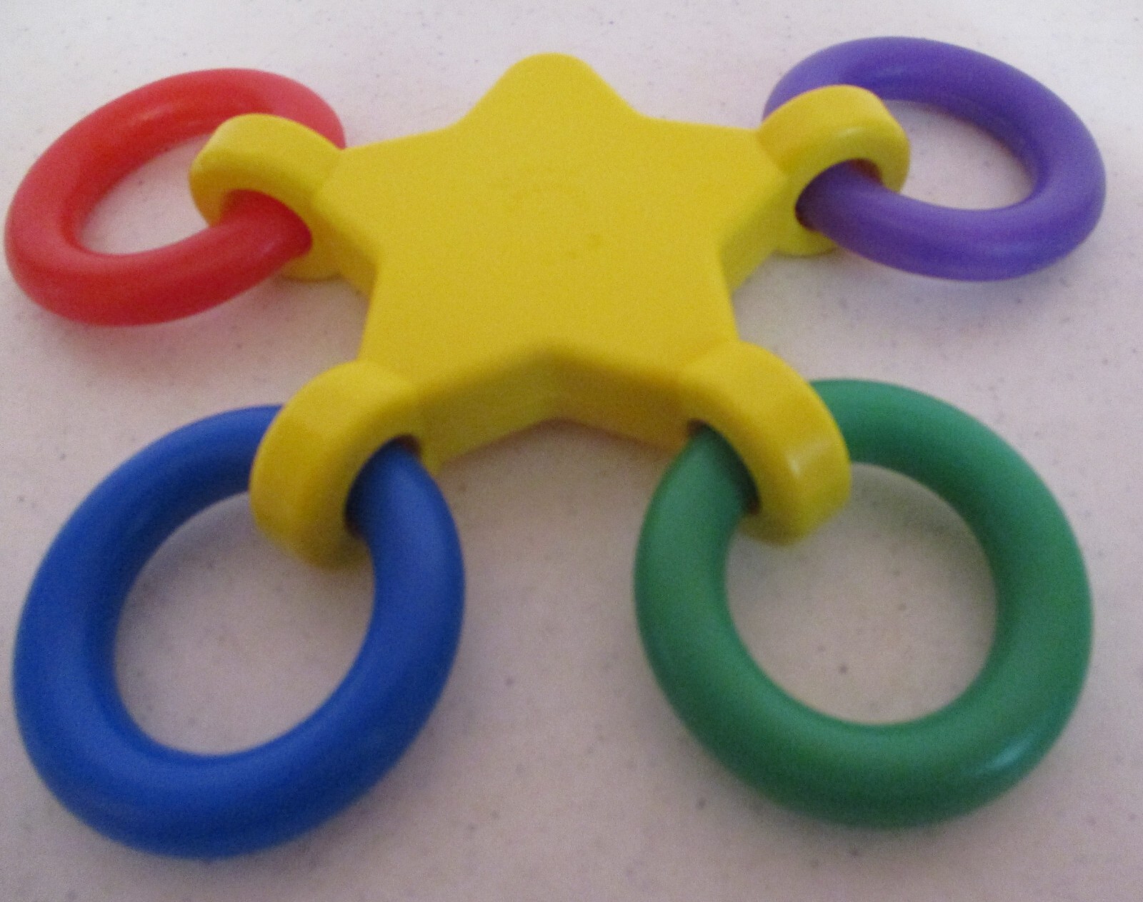 Johnson & Johnson-Star Rings-Baby Toy-Child Developement-1985-Vintage-As Shown