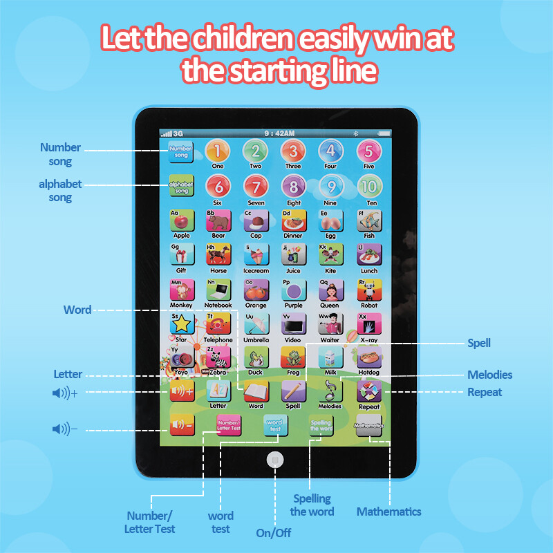 Educational Learning Tablet Toys for 2 3 4 5 6 7 8 Years Old Toddlers Boys Girls