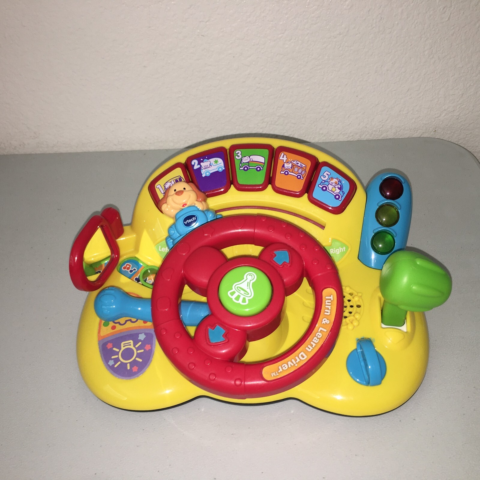 Vtech Baby Turn & Learn Driver Toy Yellow Ages 6-36 mo Toddler Musical Activity.