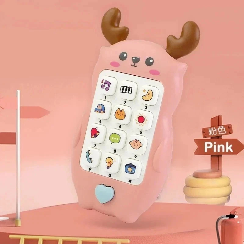Baby Phone Toys Bilingual Telephone Teether Music Voice Toy Early Educational
