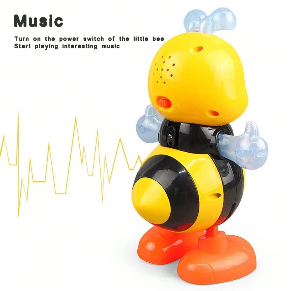 Musical Dancing Bee Toy with LED Lights Baby Toddler Birthday Gift Boys Girls