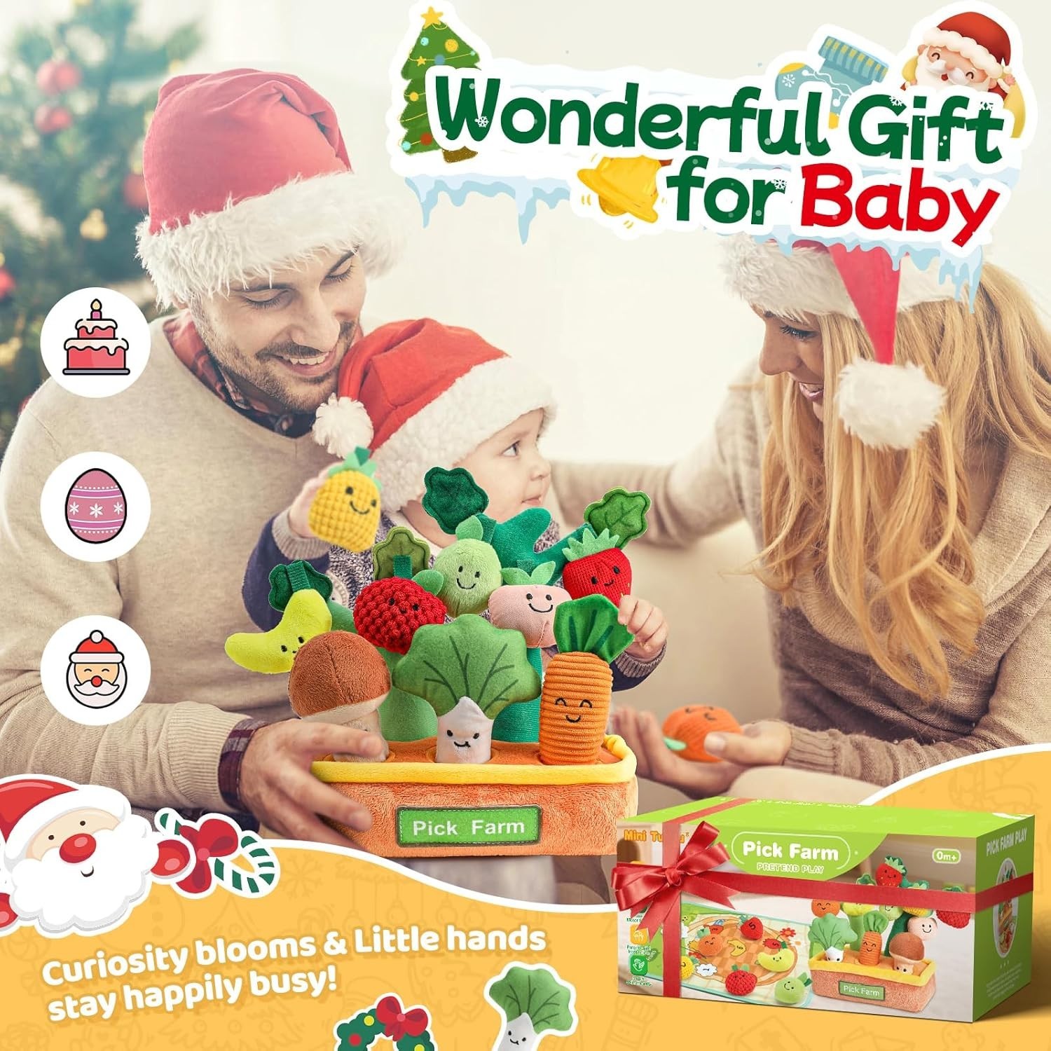 Montessori Baby Sensory Toys,Fruit Vegetable Color Sorting Play Food For Baby