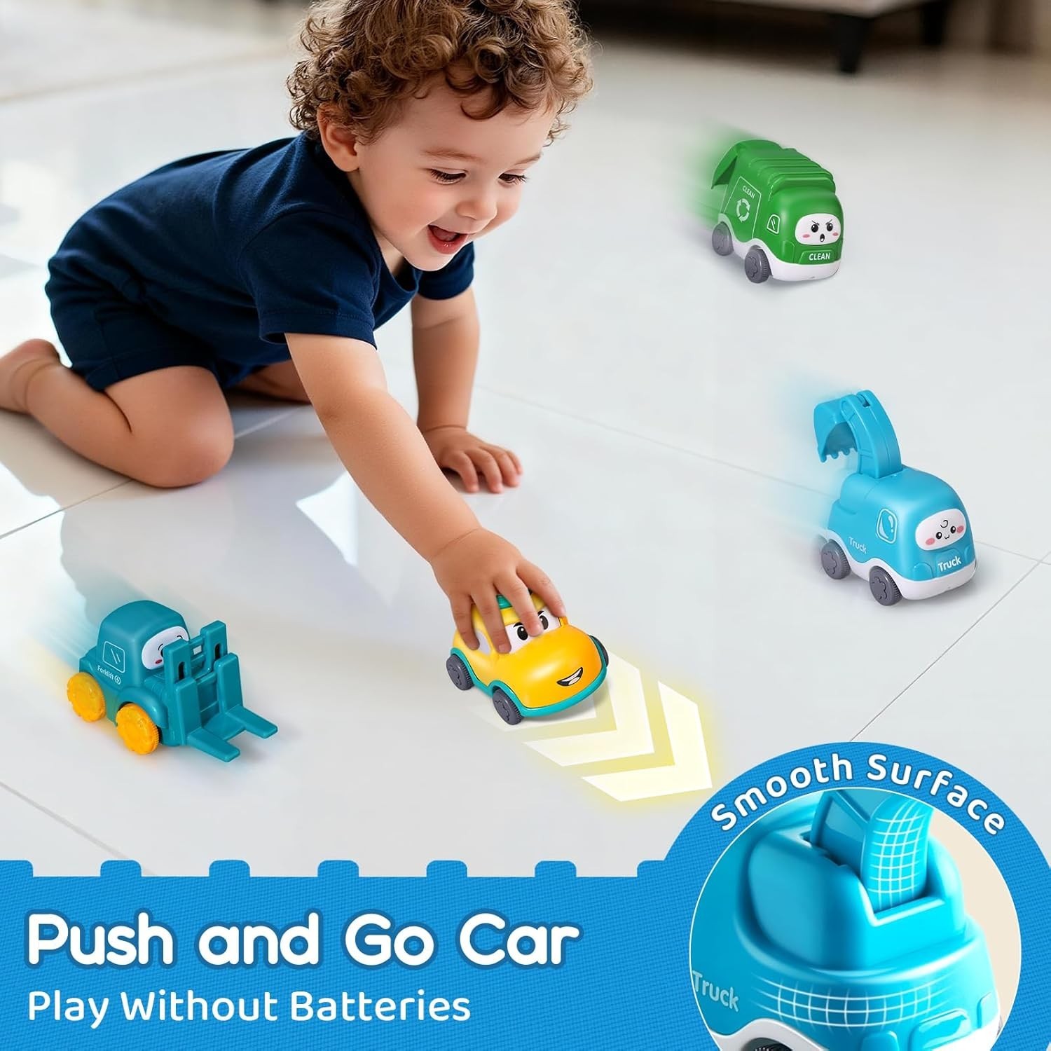 8 PCS Baby Cranes Car Toys for 1 Old Boy with Playmat/Storage Bag|1st Birthd…