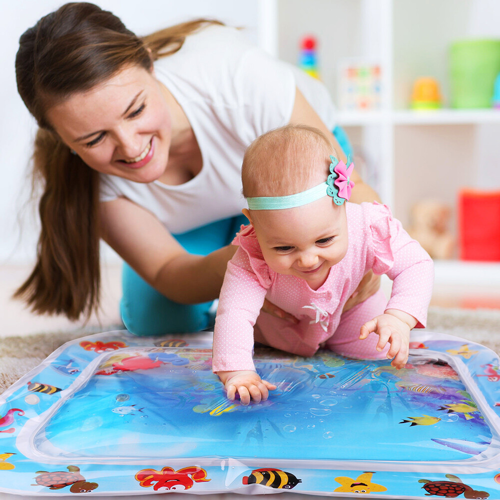 Inflatable Water Play Mat For Newborn Baby Infants Toddlers Toys Christmas Gift