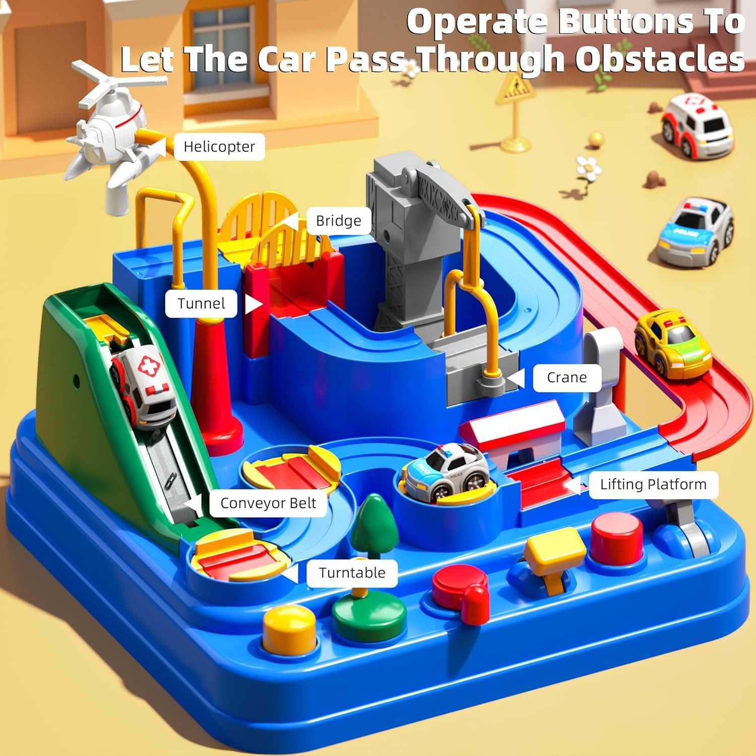 Race Track Car Toys for Kids 3 4 5 6 Years Old – City Adventures Set for Boys ..
