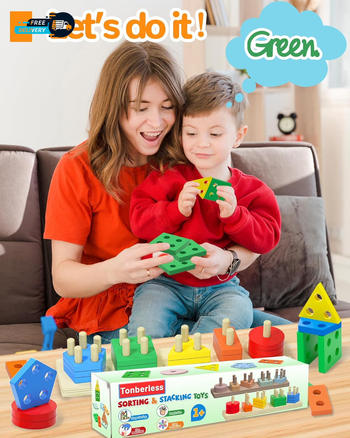 Montessori Toys for 1 2 3 Year Old Boy Girl Toys for Ages 2-4 Toddlers Kids Baby