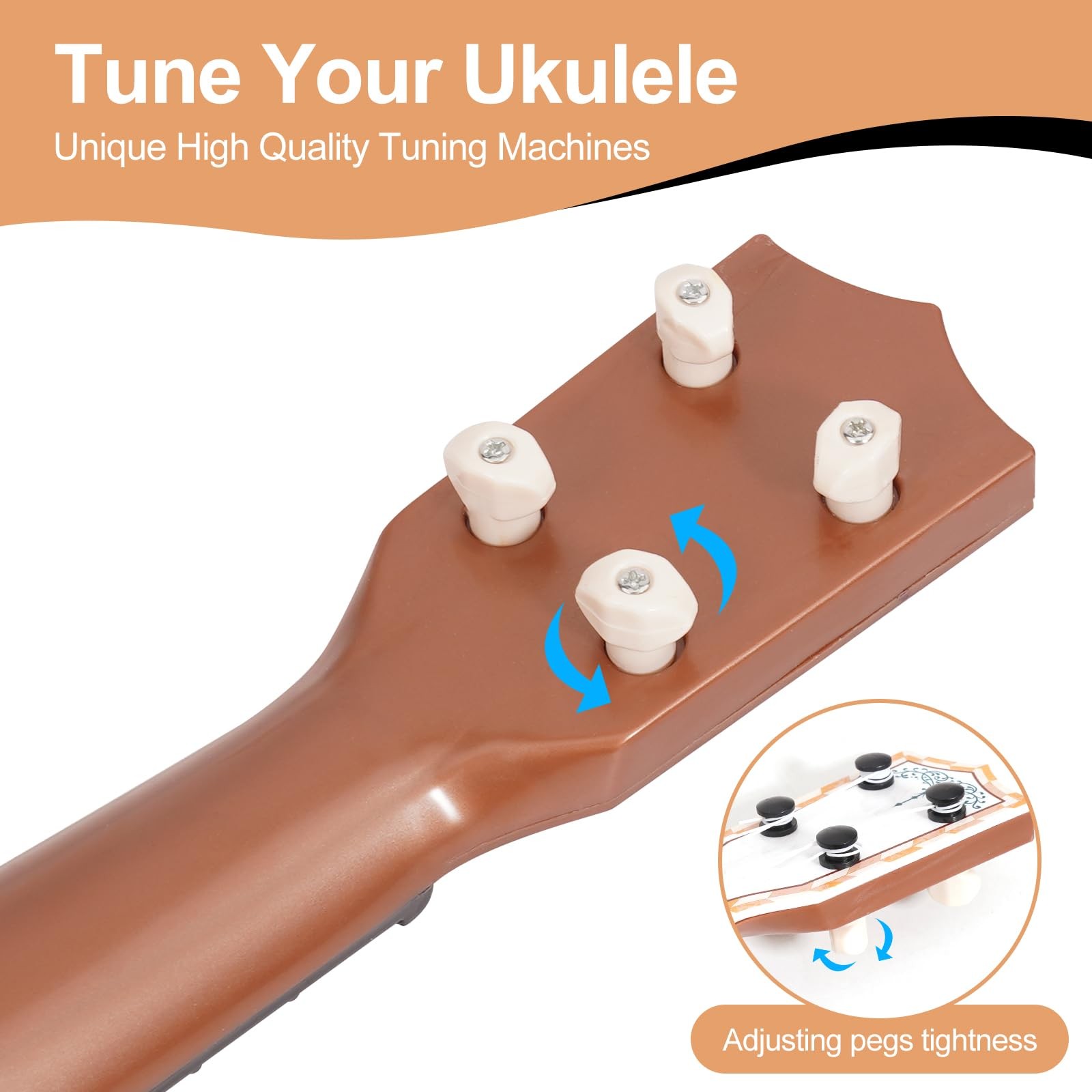 17in Ukulele Guitar for Kids – 4 String Mini Learning Instruments Educational…
