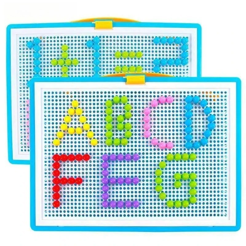 Kids Creative Children Puzzle Pegs Board 296 Educational Learning Toys DIY Gift