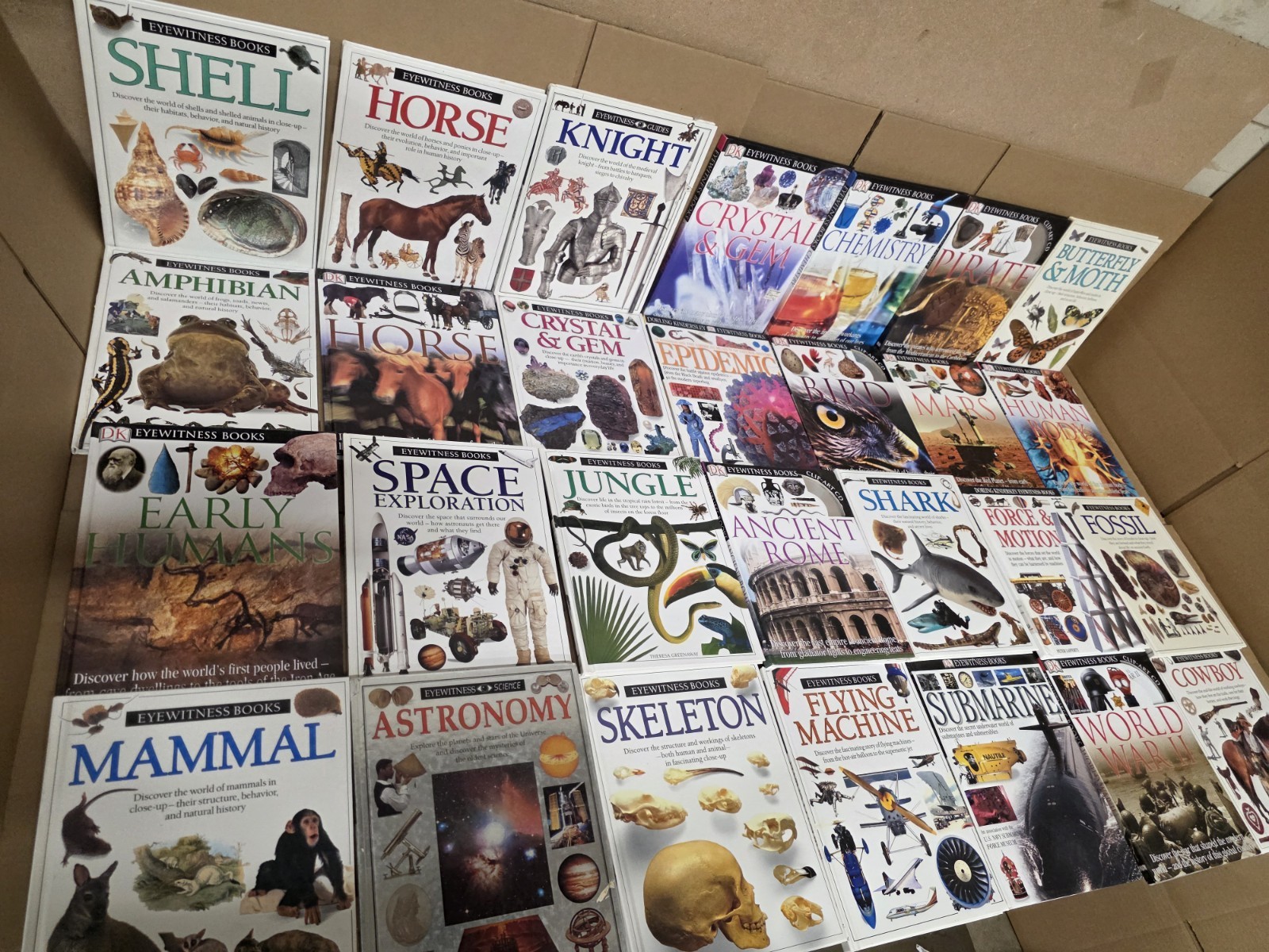 Lot of 5 DK Eyewitness Books Science History Art Animals Homeschool RANDOM Set
