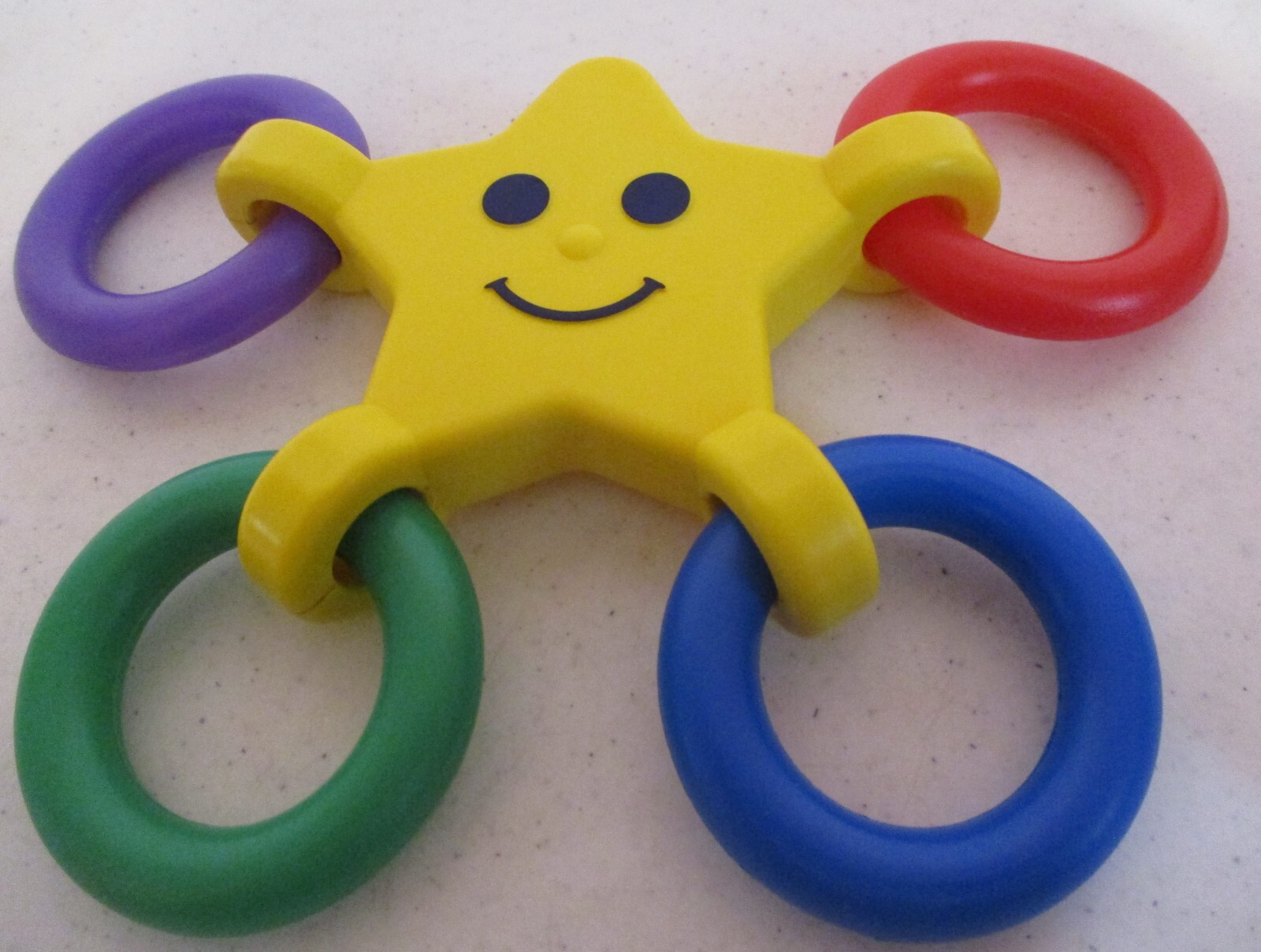 Johnson & Johnson-Star Rings-Baby Toy-Child Developement-1985-Vintage-As Shown