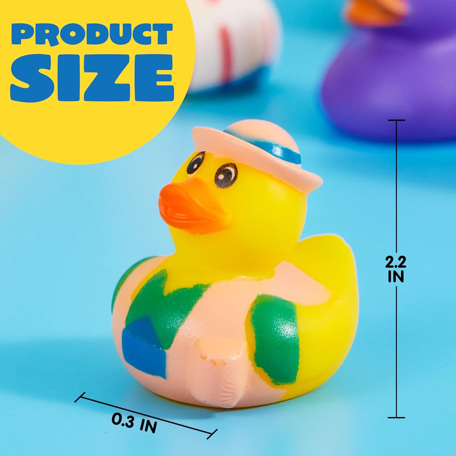 JOYIN 15 Pcs Rubber Ducks, Random Assortment Ducks Bulk with Mesh Carry Bag,…