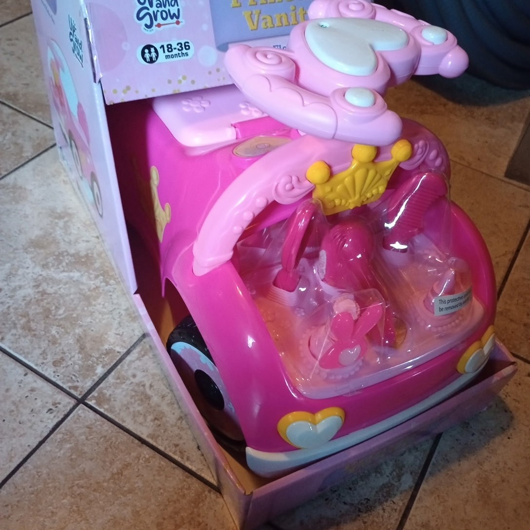 Up And Grow Foot 2 Floor Ride On Princess Vanity & My Bake Shop(Sold Separately)