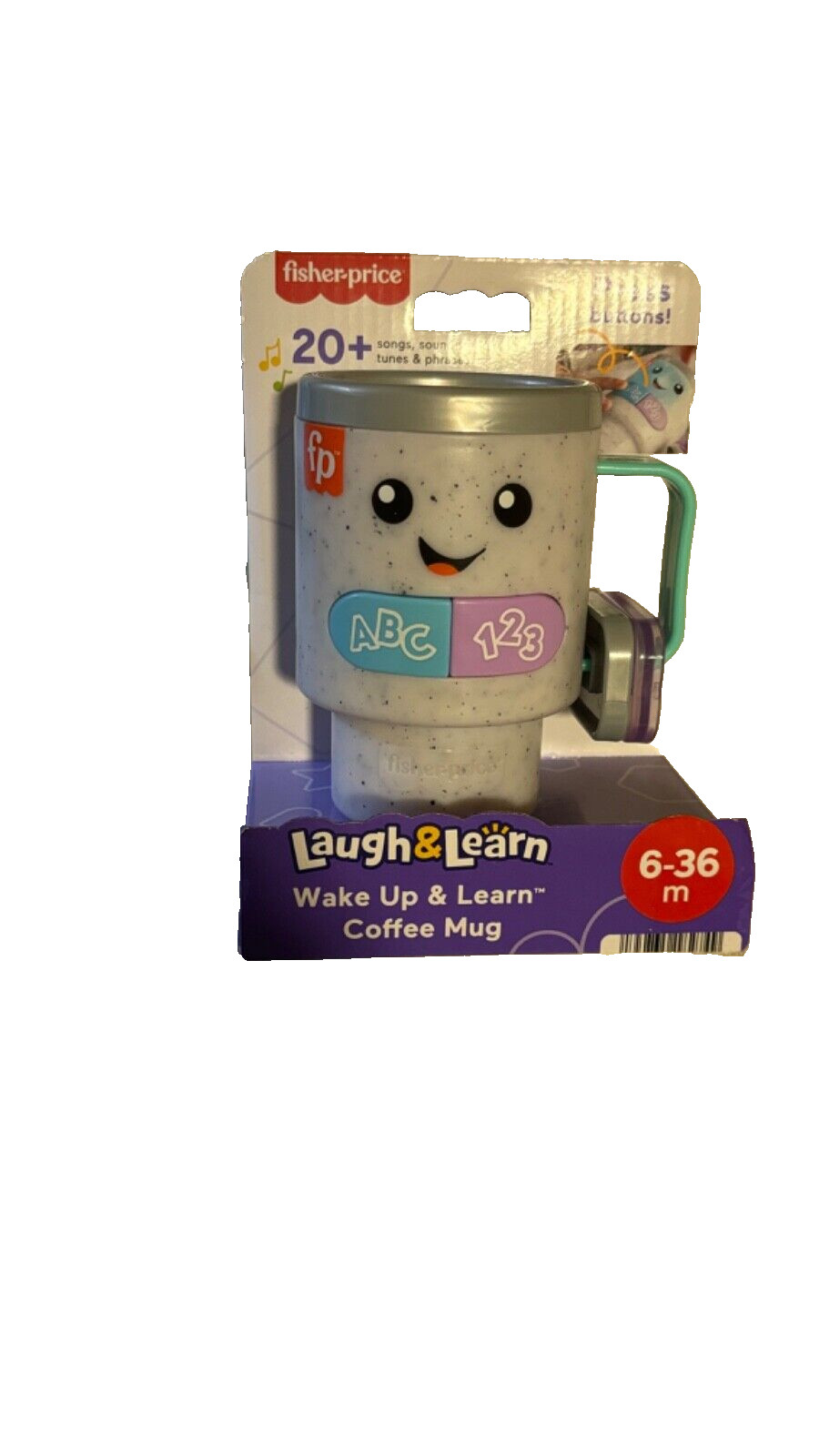Fisher-Price Wake Up & Learn Coffee Mug 6-36 mos 20 Songs, Sounds, Tunes New