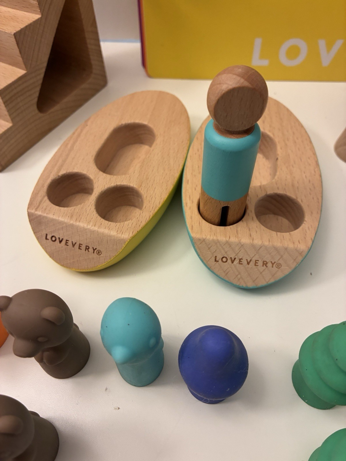 LOVEVERY Lot Montessori Wooden Baby Toys REPLACEMENT PARTS PIECES Odds & Ends