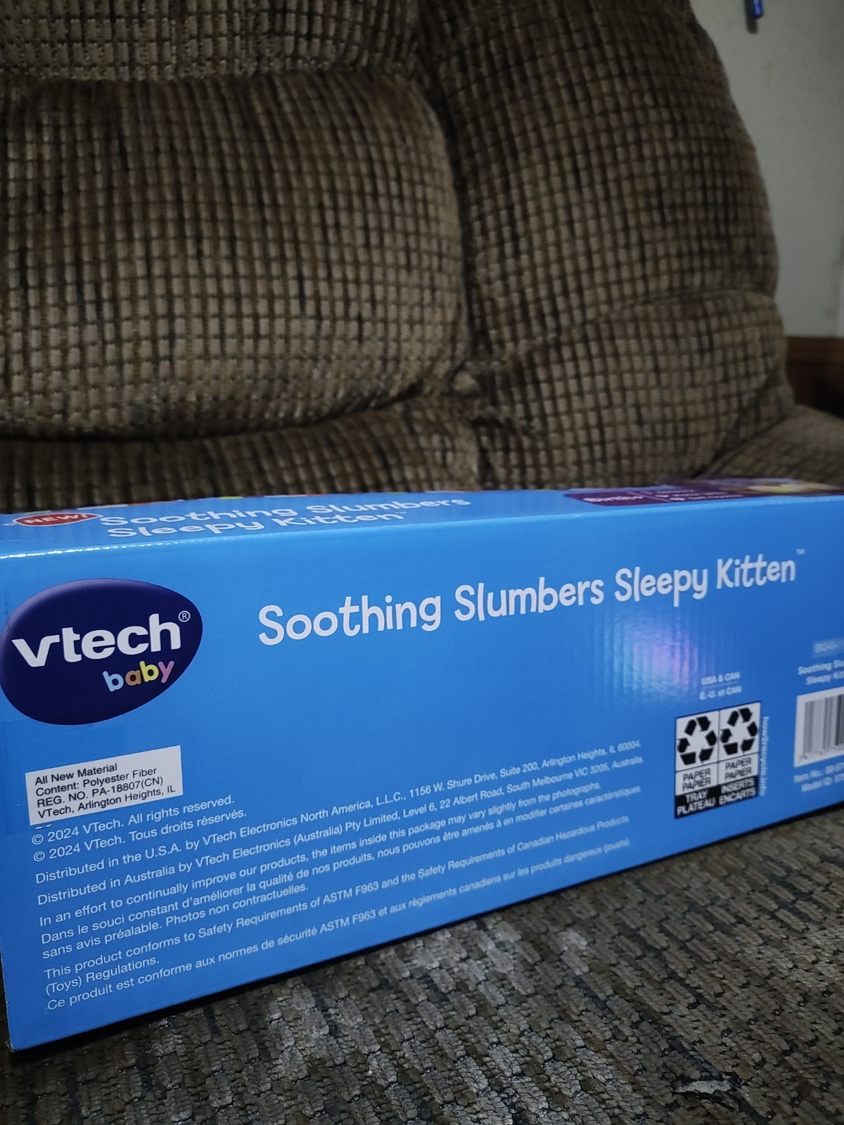 Vtech Baby Soothing Slumbers Sleepy Kitty Relax Self Soothe Rhythmic 35+ Sounds