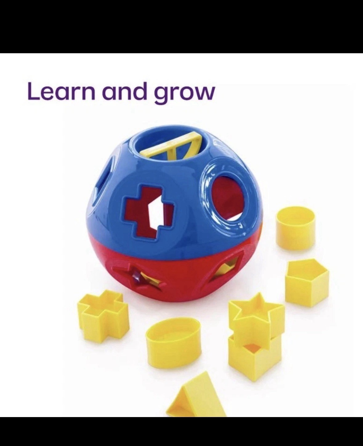 New VTG LOOK Tupperware Shape O Ball Toy Kids Baby Toddler Gift Number Sorting