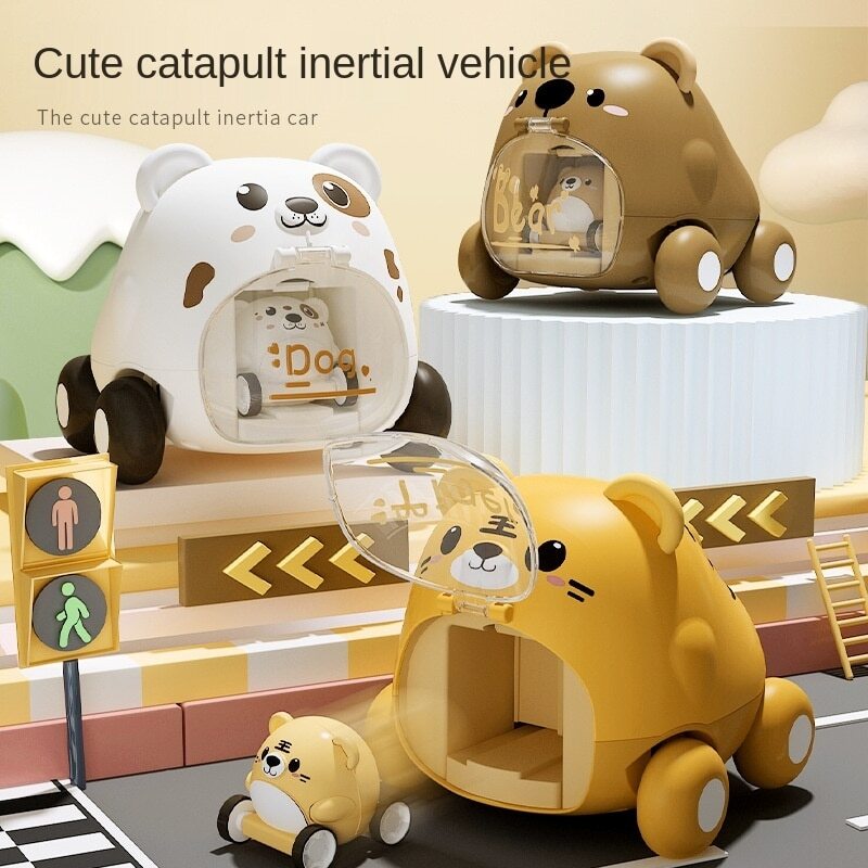 Montessori Baby Toy Cars for 1 Year Old Toddler Birthday Gift Toys Cartoon Car