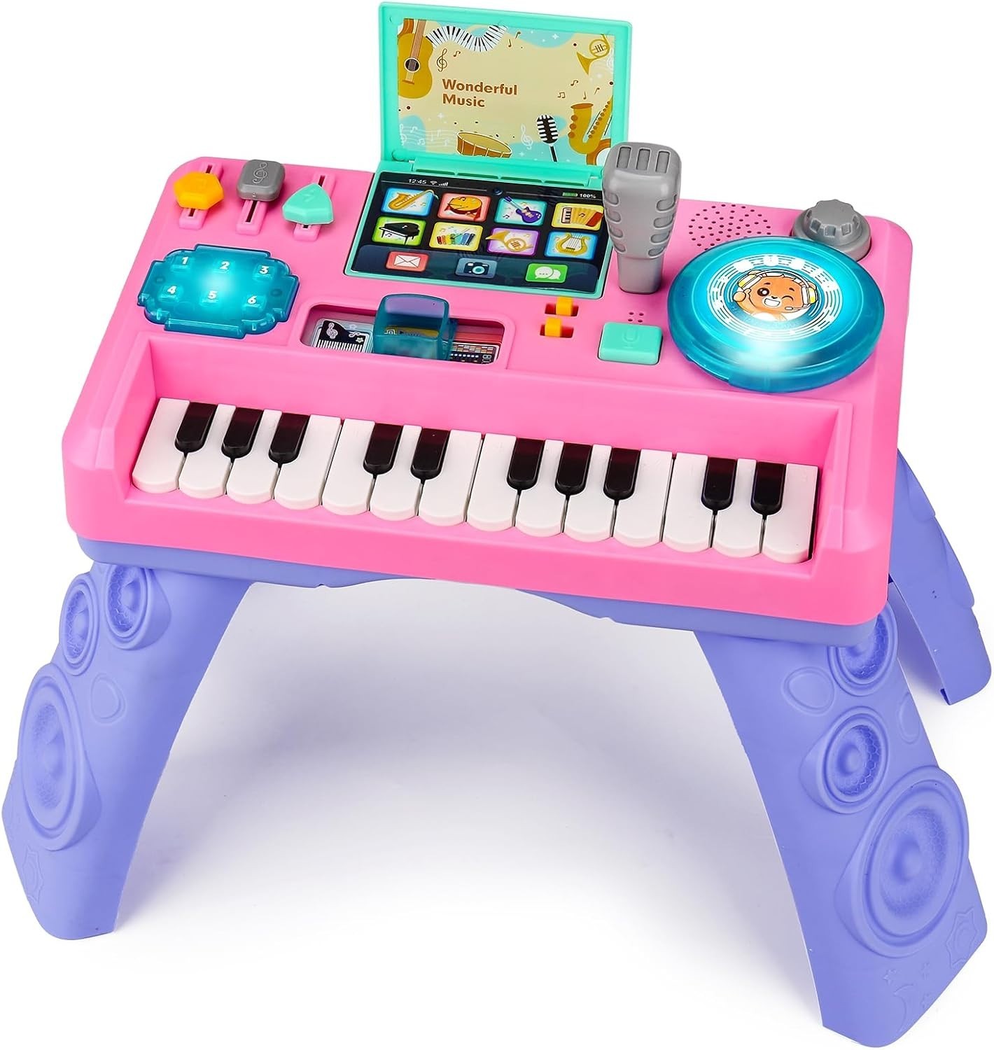 Basytodio Laugh and Learn Baby and Toddler Toy Mix and Learn DJ Table Musi