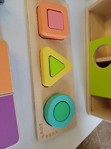 LOVEVERY Lot Wooden Toys Development Puzzle Baby Development GEO shape Posting