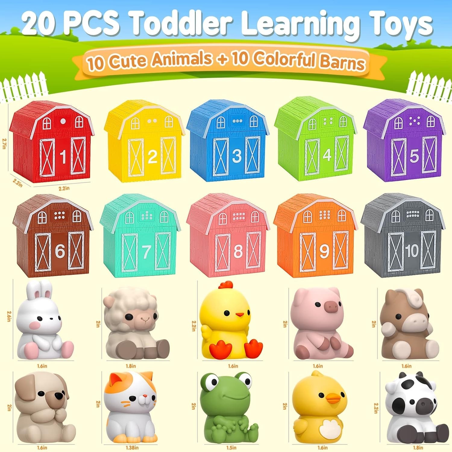 FARM ANIMALS TOYS TODDLER LEARNING