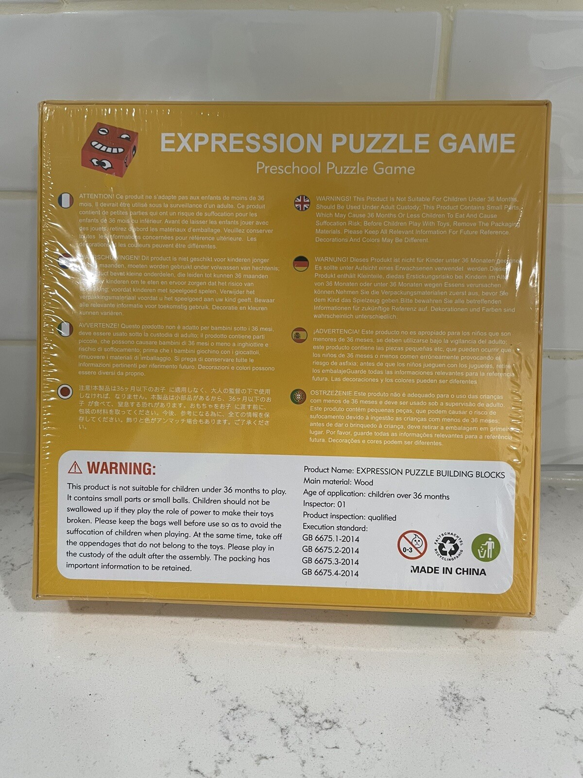 Expression Puzzle Building Blocks Educational Game Toys Cards – 36+ months