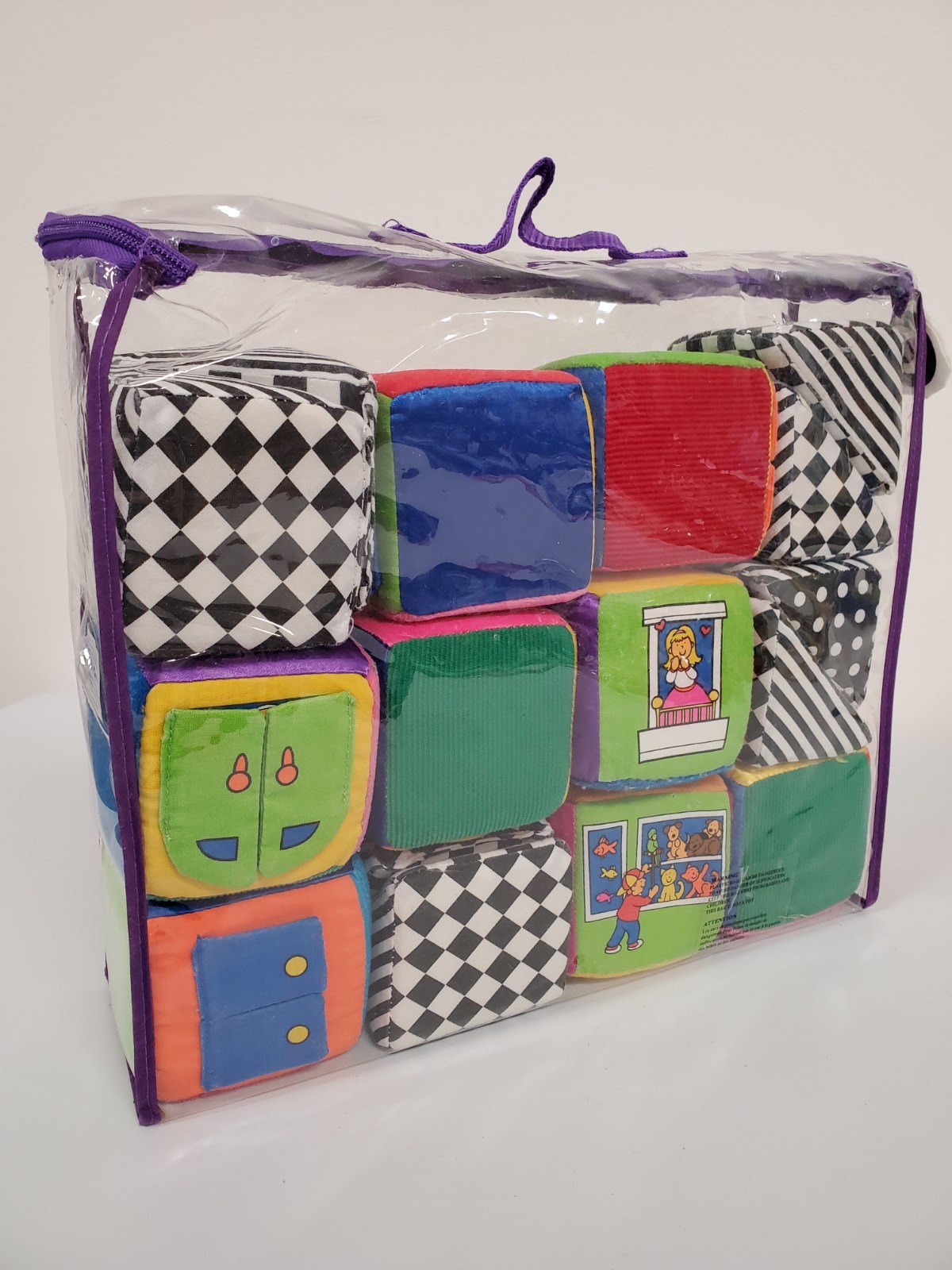 Small World Toys IQ Baby Knock Knock Interactive Sensory Soft Blocks COMPLETE