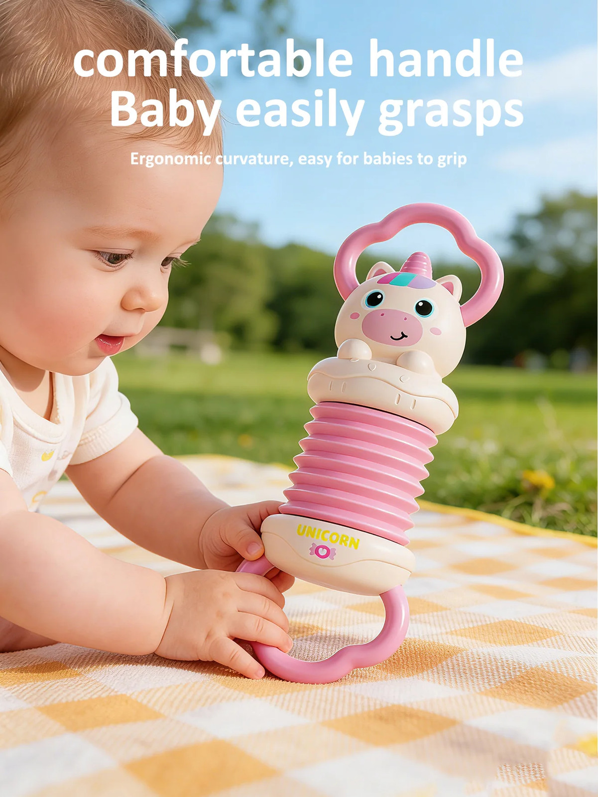 Baby Accordion Toy Unicorn Musical Instrument Early Educational Sensory Toy for