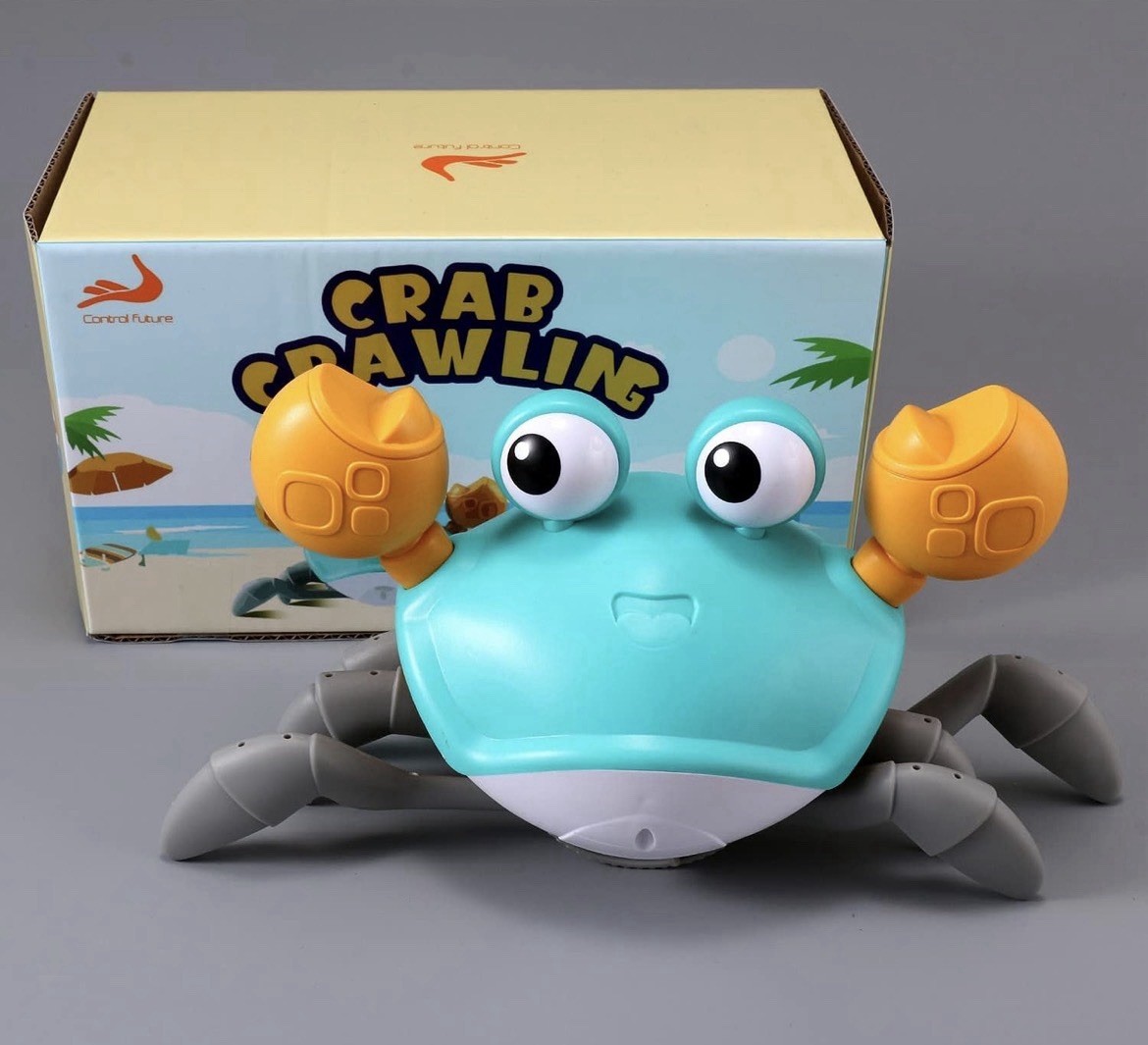 Crawling Crab Baby Toy – Infant Tummy Time Toys 3 4 5 6 7 8 9 10 11 12 Months