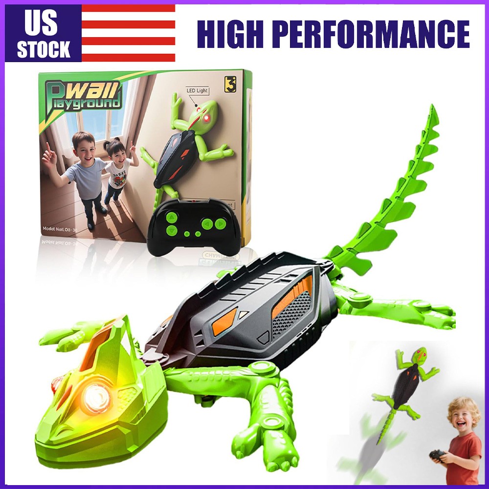 Wall Climbing RC Chameleon Toy for Kids Rechargeable Remote Control Lizard Toy