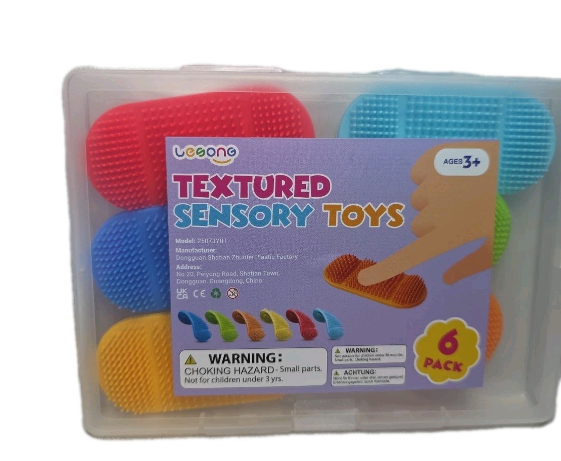 F3 LESONG Fidget Sensory Toys for Kids: Layered Bristle Tactile Toys w Suctio.