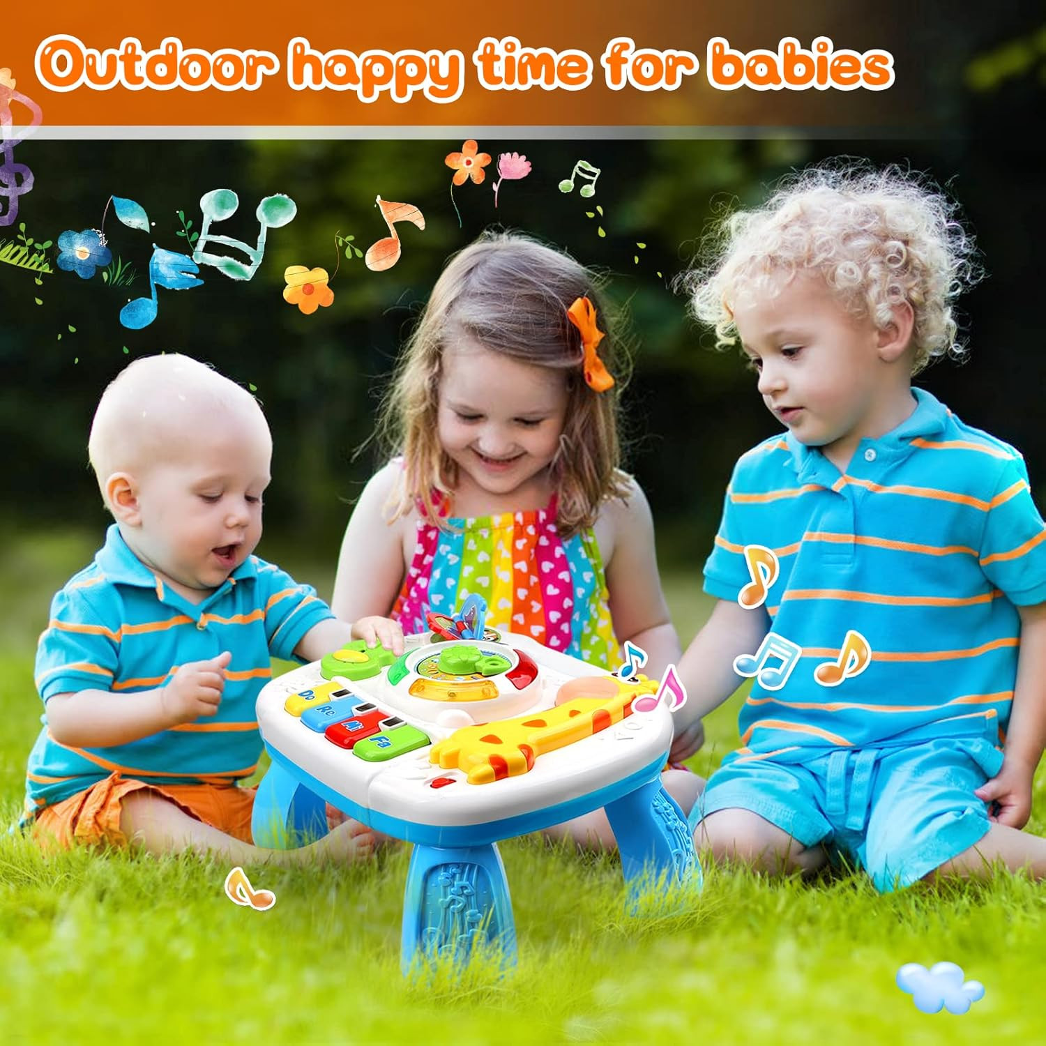 Baby Toys 6-12 Months, Musical Learning Table Toys for 1 2 3 Year Old Boys Gi…