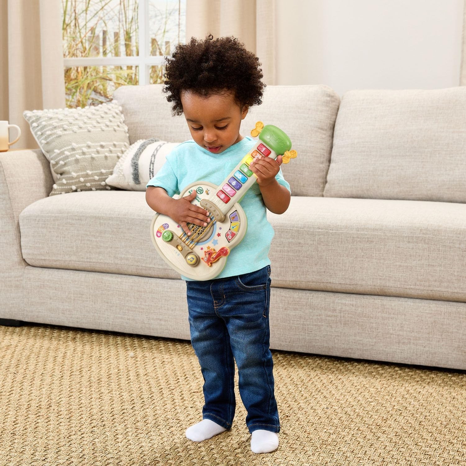 Musical Toys For Kids Wooden Guitar Strum and Count Girls Boys Toddlers LeapFrog