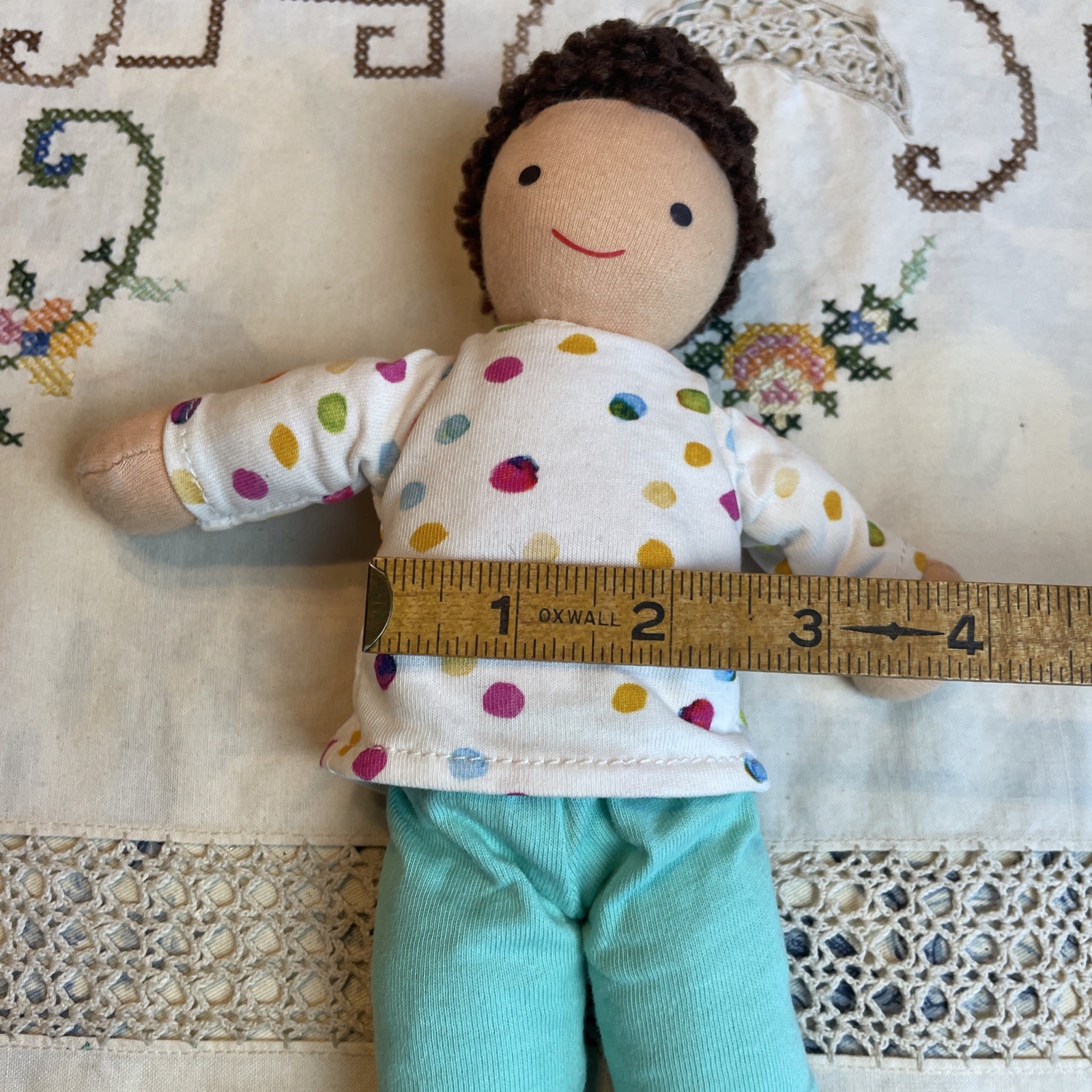 Lovevery Montessori Gender Neutral Baby Avery 9 1/4” Plush Doll Toy Soft Cloth