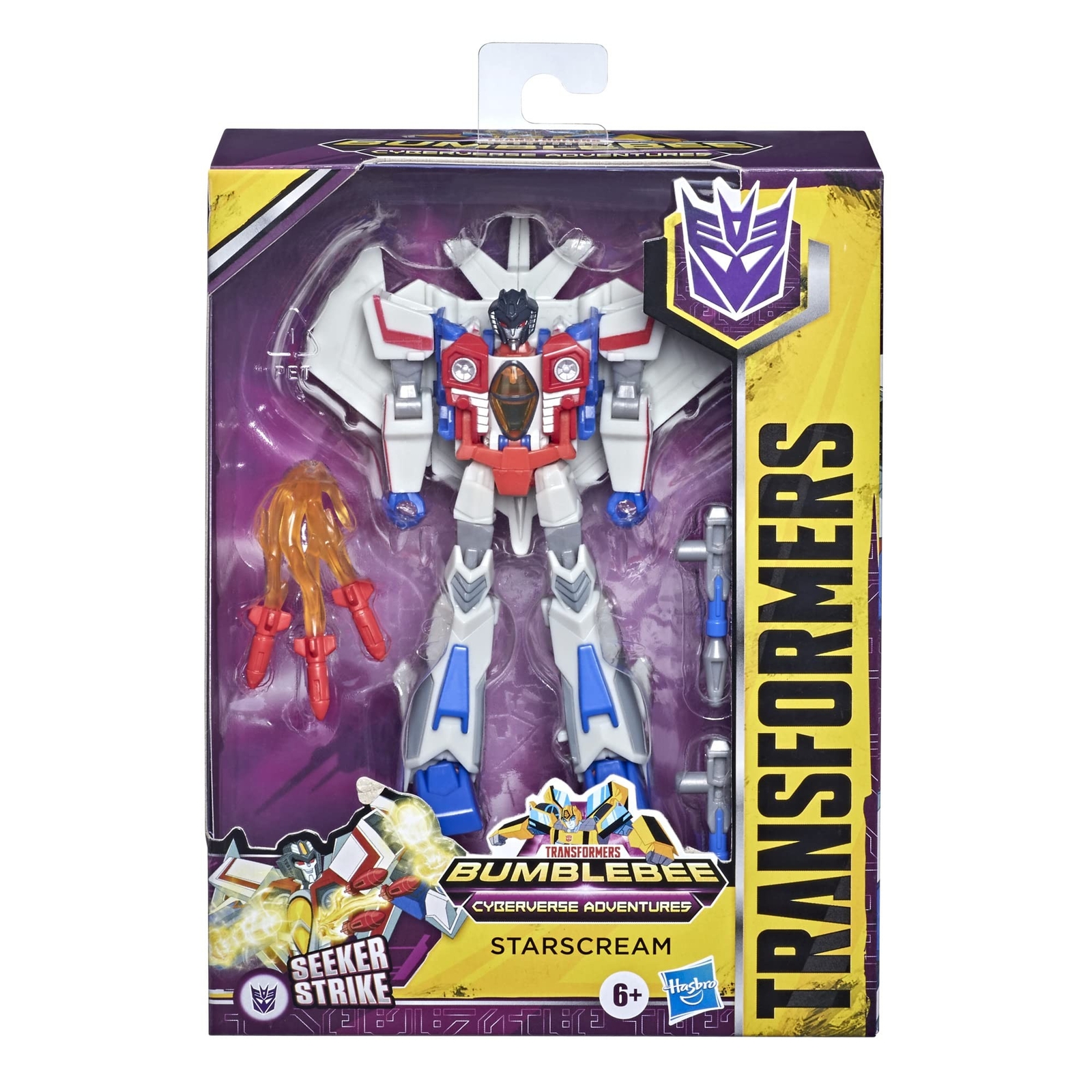 Transformers Bumblebee Cyberverse Adventures Toys Deluxe Class Starscream Act…
