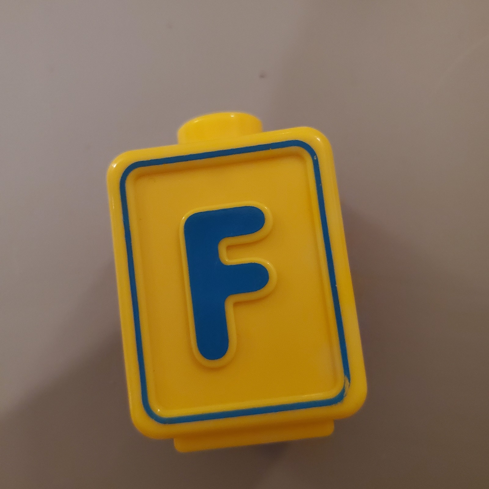 VTech Alphabet Activity Cube Replacement 2 Sided F S Yellow Red Letter Block