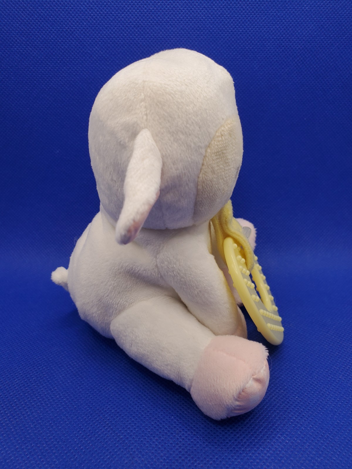 Magic Years Lamb Pacifier Holder Lovey Plush Toy White Sheep 5″ Yellow Heart