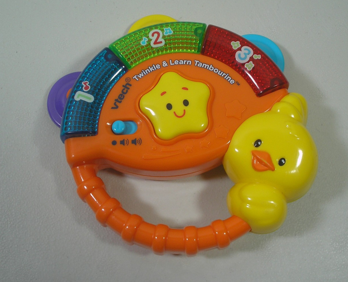 VTech Twinkle & Learn Tambourine Shake Play Numbers Musical Baby Toddler Toy