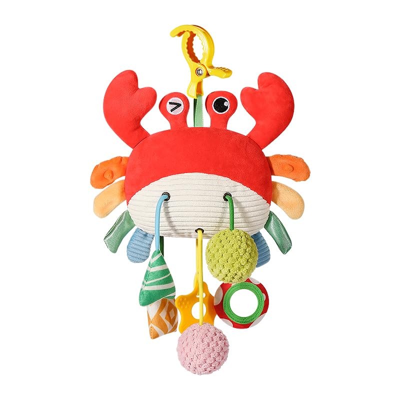 Car Seat Toys for Babies 0–12 Months – Hanging Baby Activity Toy Small, Red