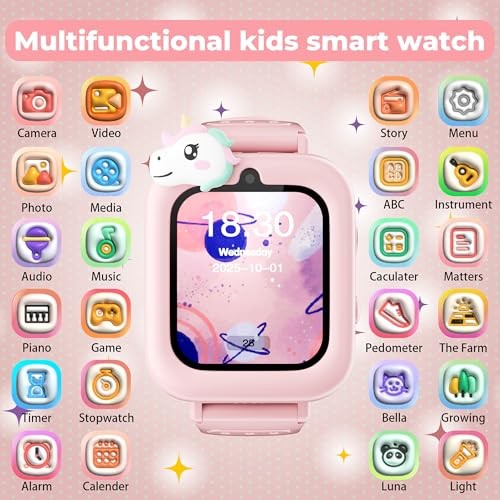 Smart Watch for Kids, Kids Smart Watches Girls, Digital Watch Preschool Pink