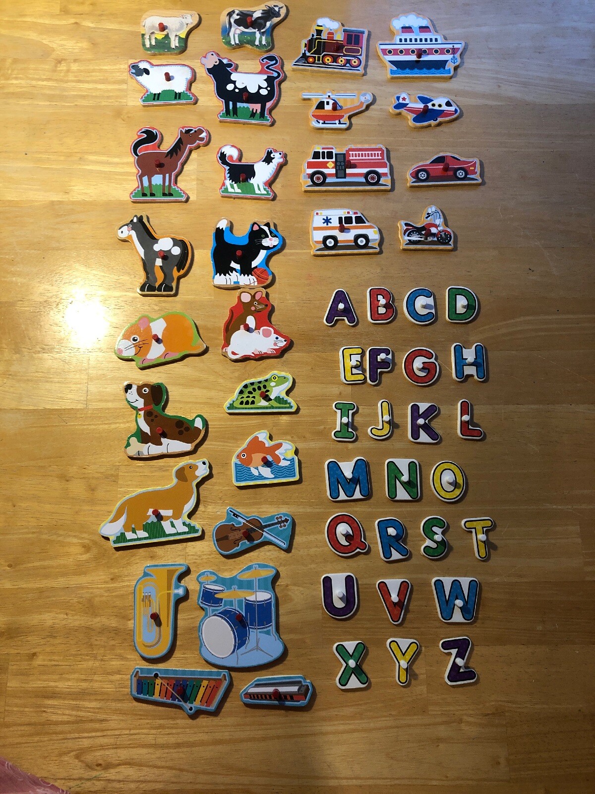 YOU CHOOSE Melissa & Doug replacement puzzle pieces peg sound puzzles letters