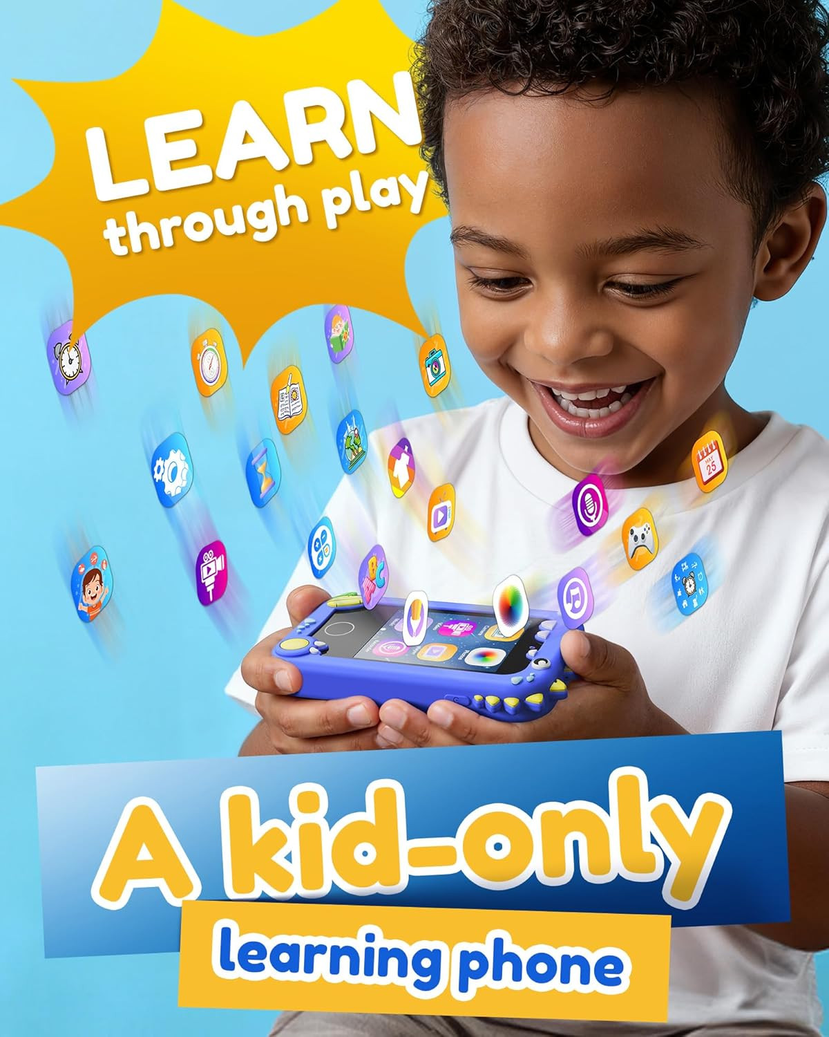 Kids Smart Phone Toys, Birthday Gifts Idea Dinosaur Toys for 3 4 5 6 7 8 Year Ol