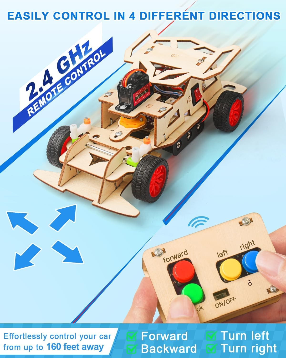 STEM Kits for Kids 8-13, Remote Control Car & 3D Puzzles, Great Gifts!