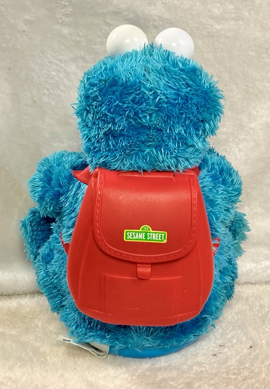 Cookie Monster Count ‘n Crunch Sesame Street w/Backpack *No Cookies* Works!!!!