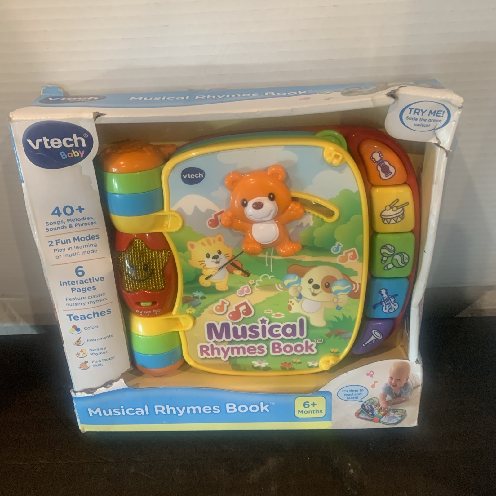 New VTech Baby Musical Rhymes Book 40+ Songs, Melodies & Sounds Age 6+ Free Ship