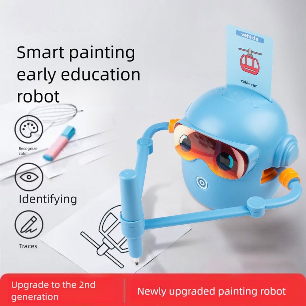 Educational Interactive Drawing Robot Learning Toy With 100 Word Cards For KidOY